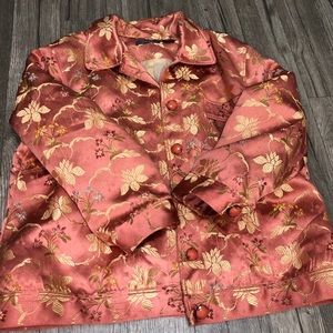 Satin floral Jacket